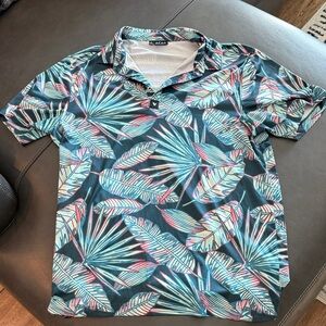 Bad Birdie Multicolor Leaf Polo
